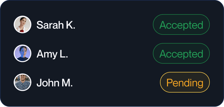 Invite trusted members